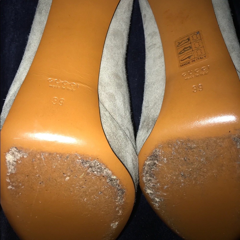 Gray Gucci Scamosciato Pump Platforms Size 9 - Picture 4 of 6